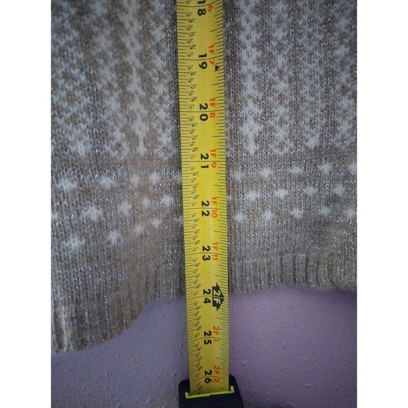 Telluride Clothing Co. Fair Isle Beaded Lambs Wool Cardigan Women's Size Small - Picture 9 of 9